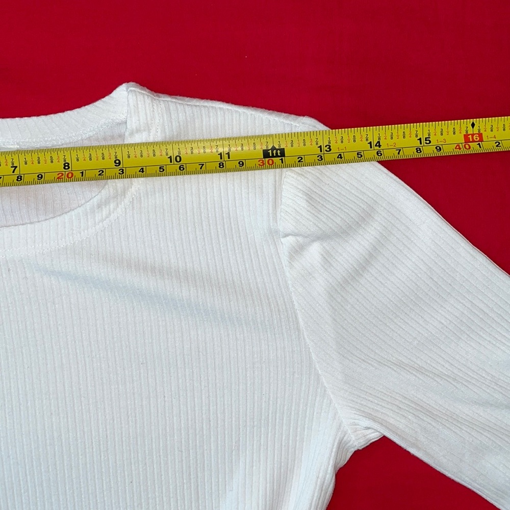 Garage White Ribbed T-Shirt Size Small - Picture 4 of 8